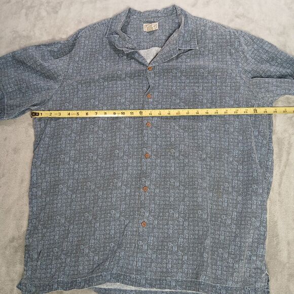 Lot Of 2 LL Bean Shirt Mens XL Loop Collar Bamboo Buttons Camp Aztec Inca Tribal - Picture 5 of 10